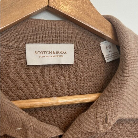 Scotch & Soda Knitted Long Sleeve Polo Size Medium EUC - Picture 2 of 5